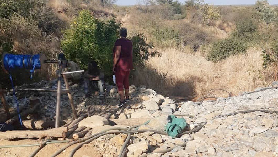 Artisanal miner Prisca Makwinye (34), a breadwinner in a family of five members